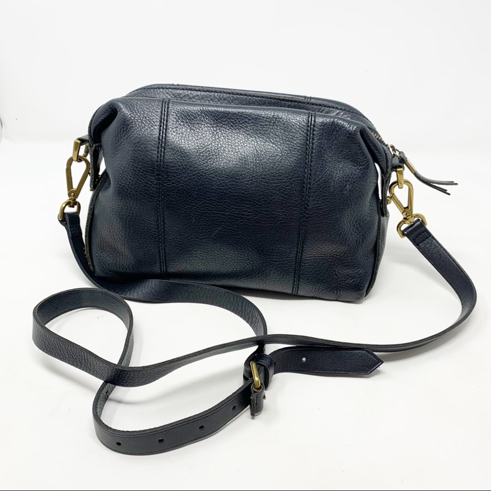 Madewell | Small Black Leather Glasgow Crossbody Bag